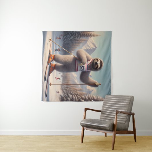 Tenture Sloth Skiing (En situation (horizontale))