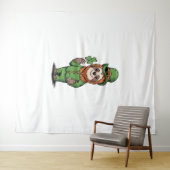 Tenture Sloth St Patrick's Day Irish Lucky (En situation (horizontale))