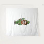 Tenture Sloth St Patrick's Day Irish Lucky (Devant (Horizontal))