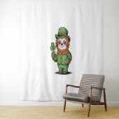 Tenture Sloth St Patrick's Day Irish Lucky (En situation)