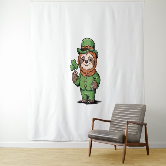 Tenture Sloth St Patrick's Day Irish Lucky (En situation)