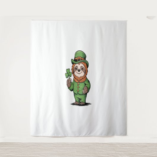 Tenture Sloth St Patrick's Day Irish Lucky (Devant)