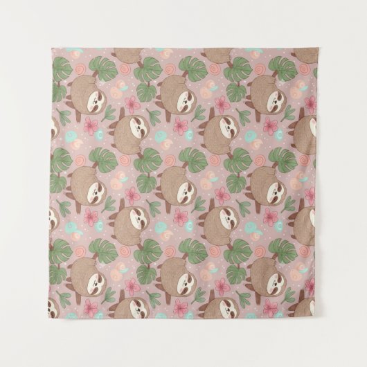 Tenture Sloth Tropical Dream (Devant (Horizontal))