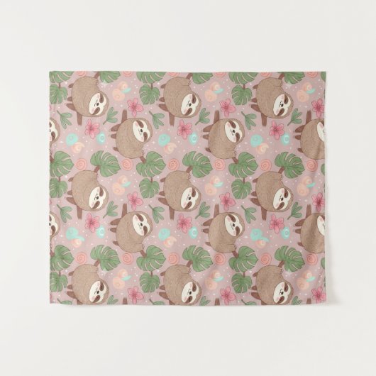 Tenture Sloth Tropical Dream (Devant (Horizontal))