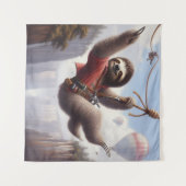 Tenture Sloth Ziplining (Devant (Horizontal))