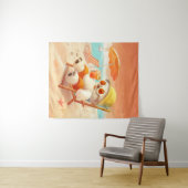 Tenture Smile Dog - Mode Plage Activé (En situation (horizontale))