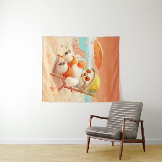 Tenture Smile Dog - Mode Plage Activé (En situation (horizontale))