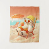 Tenture Smile Dog - Mode Plage Activé (Devant)