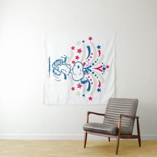 Tenture Snoopy 4 juillet Danse (En situation (horizontale))