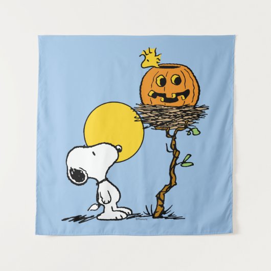 Tenture Snoopy & Bois Nid Avec Jack O'Lantern (Devant)