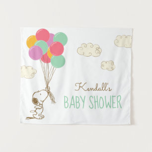 Tenture Snoopy et Ballons Baby Shower