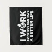 Tenture Snoopy - Je Travaille Pour Que Mon Chien Puisse Av (Devant)