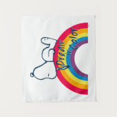 Tenture Snoopy | Rêver en couleur arc-en-ciel (Devant)