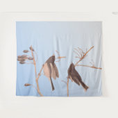 Tenture Snowbirds sur une branche hivernale dénudée (Devant (Horizontal))