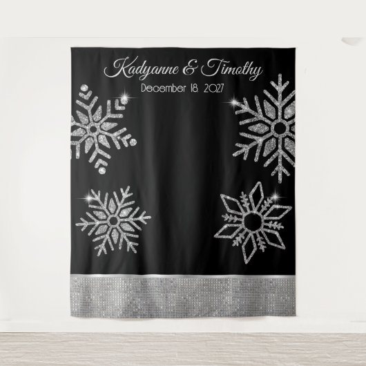 Tenture Snowflakes Diamond Mariage (Devant)