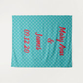 Tenture Snowflakes Mariages personnalisés (Devant (Horizontal))