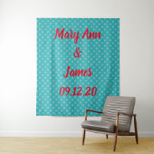 Tenture Snowflakes Mariages personnalisés (En situation)