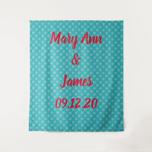 Tenture Snowflakes Mariages personnalisés (Devant)