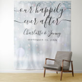 Tenture Snowflakes Script Mariage Photo Booth Prop (En situation)