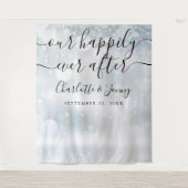 Tenture Snowflakes Script Mariage Photo Booth Prop (Devant)