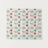Tenture Snowman and Hot Cocoa Christmas Seamless Pattern (Devant (Horizontal))