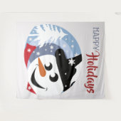 Tenture Snowman joyaux vacances Noël salutation Tapestry (Devant (Horizontal))