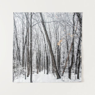 Tenture Snowy Scene dans Woodland Michigan