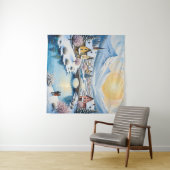 Tenture Snowy Winter Village by Golden Sun (En situation (horizontale))