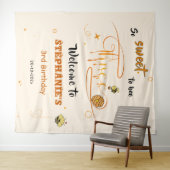 Tenture So Sweet To Bee Three Cute Honey Bee 3rd Birthday (En situation (horizontale))