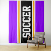 Tenture SOCCER Athlète Violet clair Noir Jaune rayures (En situation)