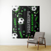 Tenture Soccer Ball Birthday Backdrop (En situation)