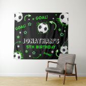 Tenture Soccer Ball Birthday Backdrop (En situation (horizontale))