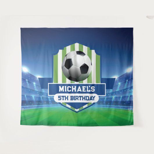Tenture Soccer Birthday banner backdrop (Devant (Horizontal))