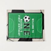 Tenture Soccer Premier anniversaire Contexte (Devant (Horizontal))