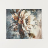 Tenture Soft Peony Watercolor Bloom (Devant (Horizontal))