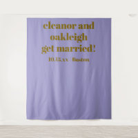 Soft Purple Modern Wedding Custom Photo Backdrop