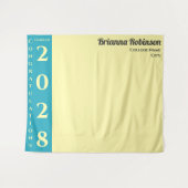 Tenture Soft Yellow Modern Graduation Party (Devant (Horizontal))