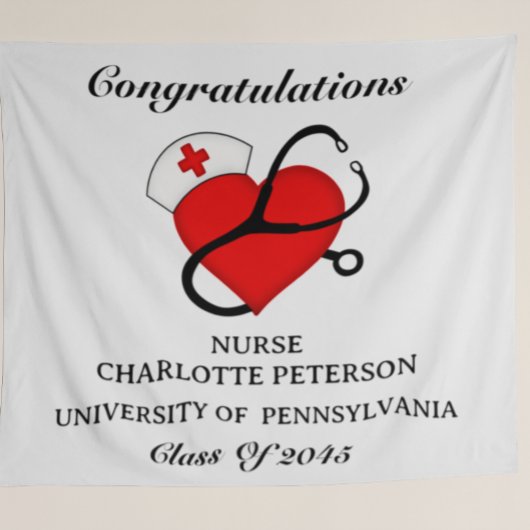 Tenture Soins infirmiers - Partie de graduation Retour