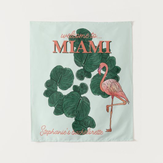 Tenture soirée bachelorette à Miami (Devant)