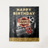 Tenture Soirée Cinéma Luxe Anniversaire (Devant)