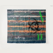 Tenture Soirée Costumée de Halloween en Zone Toxique Zombi (Devant (Horizontal))