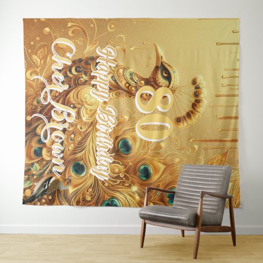 Tenture Soirée d'anniversaire Gold Driving | Parties scint (En situation (horizontale))