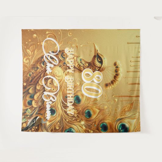 Tenture Soirée d'anniversaire Gold Driving | Parties scint (Devant (Horizontal))