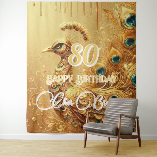 Tenture Soirée d'anniversaire Gold Driving | Parties scint (En situation)
