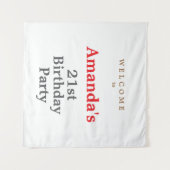 Tenture Soirée d'anniversaire minimaliste moderne (Devant (Horizontal))