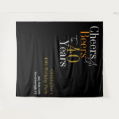 Tenture Soirée de 40e anniversaire, bière en toile de fond (Devant (Horizontal))