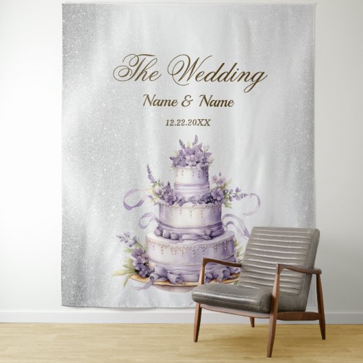 Tenture Soirée de mariage Parties scintillant d'argent éti (En situation)