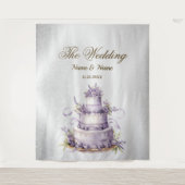 Tenture Soirée de mariage Parties scintillant d'argent éti (Devant)