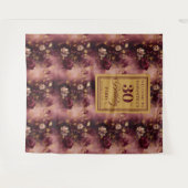 Tenture Soirée élégante Blush Burgundy Gold 30th Birthday (Devant (Horizontal))