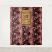 Tenture Soirée élégante Blush Burgundy Gold 30th Birthday (Devant)
